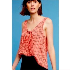 NEW! Anthropologie Maeve Verena Tie-Front Blouse Medium​​